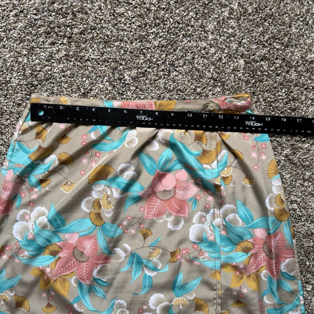 Chaus VTG 90s 2-Piece Set Blouse & Skirt Sz M‎ Floral Hawaiian Resortwear Wrap - Picture 14 of 16